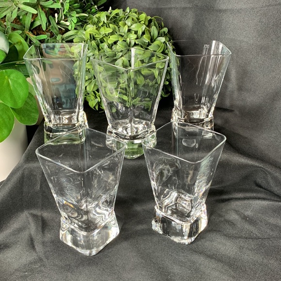 Fantastic stylish set of 5 MCM style rocks /double old fashioned whiskey glasses - Picture 9 of 9